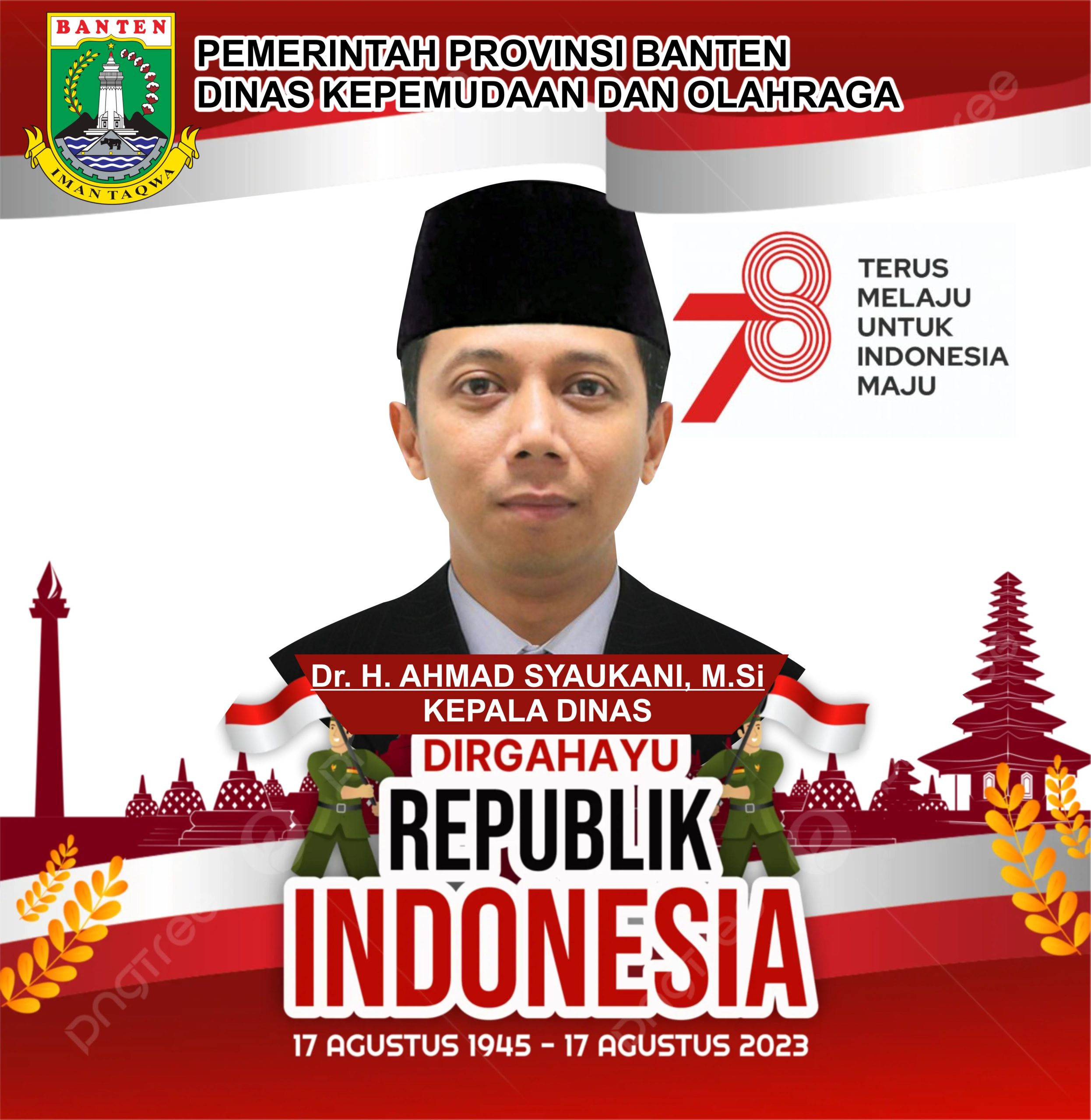 DISPORA PROVINSI BANTEN MENGUCAPKAN DIRGAHAYU REPUBLIK INDONESIA KE 78 TAHUN