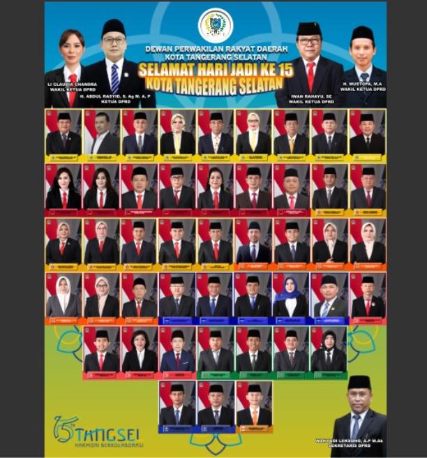 DPRD TANGSEL MENGUCAPKAN DIRGAHAYU KOTA TANGERANG SELATAN YANG KE 15 TAHUN