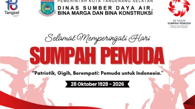 Dinas Sumber Daya Air, Bina Marga, dan Bina Kontruksi : Selamat Memperingati Hari Sumpah Pemuda